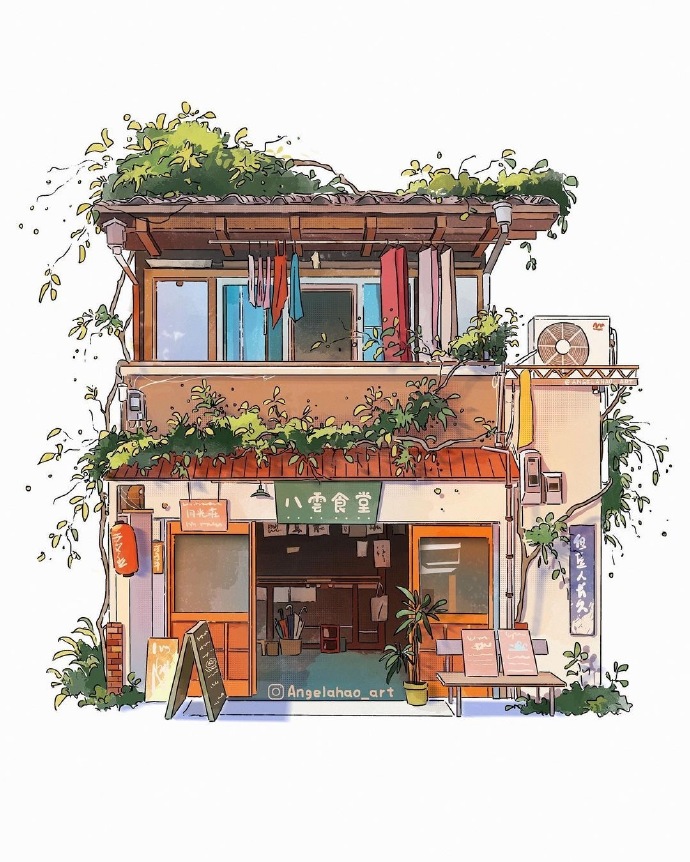 街边小屋 ~ 插画 angelahao_art