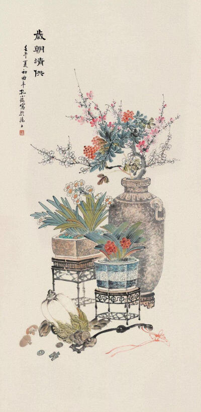 孔小瑜（1899－1984），原名宪英，生于慈溪庄桥孔家村。
擅长花卉博古，追求形象逼真，笔意松动逸格。并刻苦练就了强记默写的本领，从三代青铜器外，广涉人物、翎毛、走兽、鱼虫手到形俱，呼之欲出，无所不精。其博…