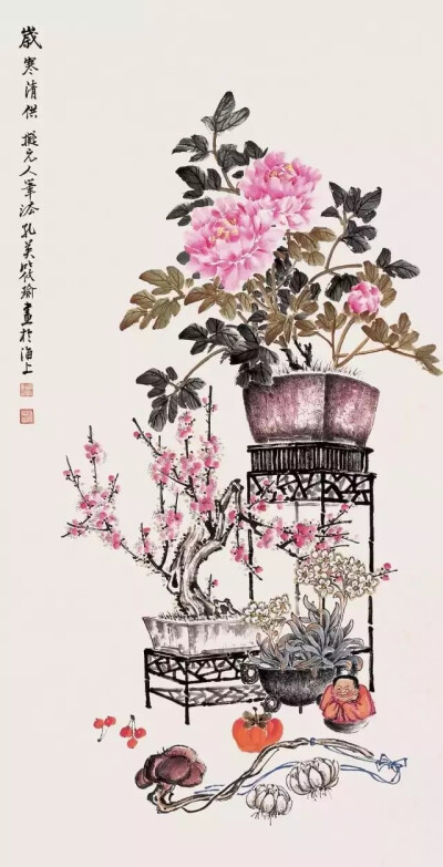 孔小瑜（1899－1984），原名宪英，生于慈溪庄桥孔家村。
擅长花卉博古，追求形象逼真，笔意松动逸格。并刻苦练就了强记默写的本领，从三代青铜器外，广涉人物、翎毛、走兽、鱼虫手到形俱，呼之欲出，无所不精。其博…