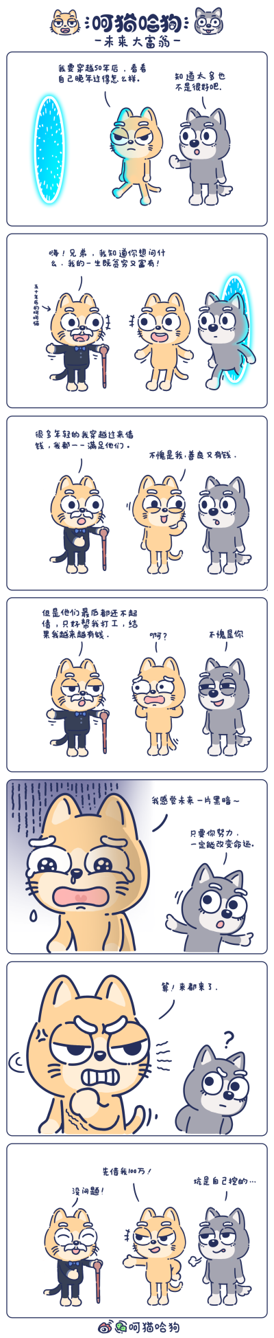 呵呵猫，猫，哈哈狗，狗，漫画，呵猫哈狗