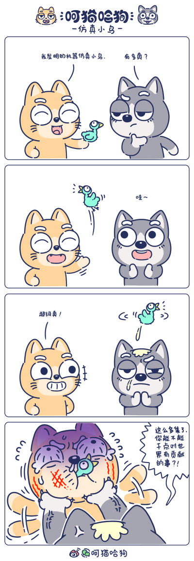 呵呵猫，猫，哈哈狗，狗，漫画，呵猫哈狗