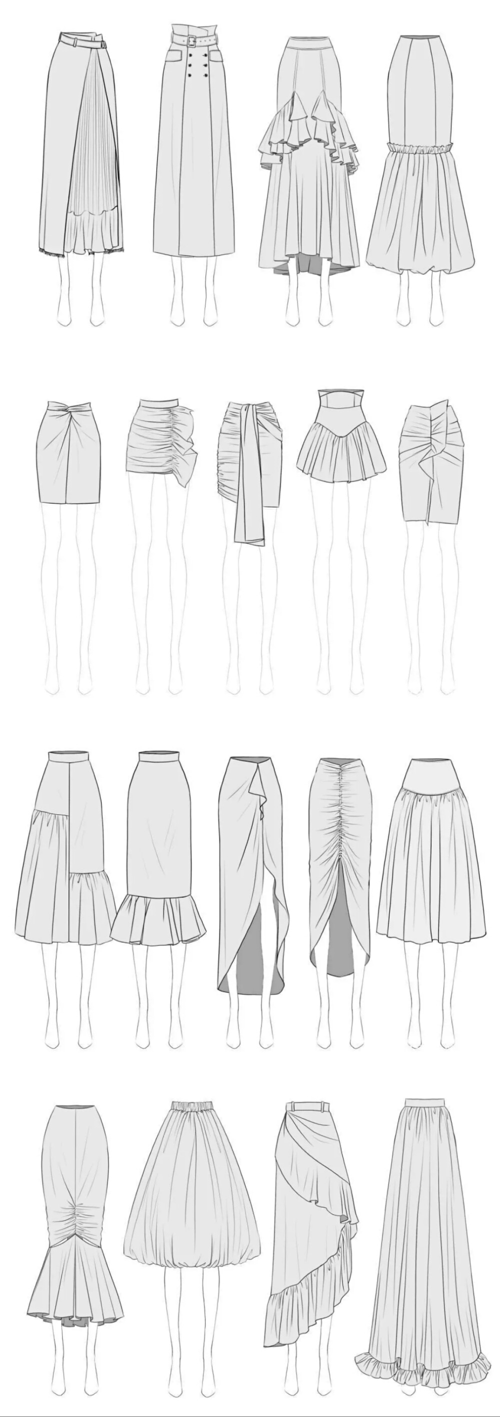 裙子怎么画复杂图片
