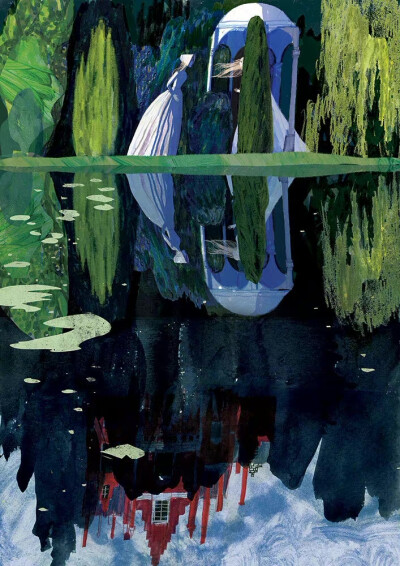 俄罗斯插画师Victoria Semykina，她喜欢探索新事物，尤其是尝试各种与纸张相关的技艺，她的作品经常融合了拼贴、剪刻、手绘等多种艺术表现形式。