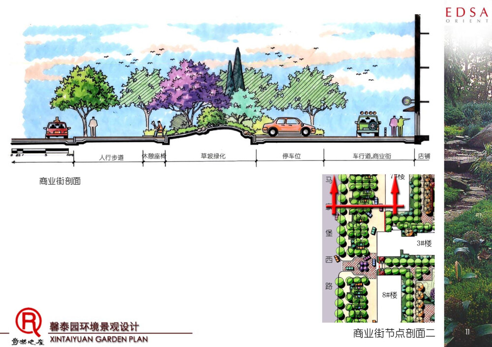 景观快题抄绘立面剖面练习