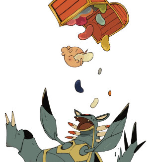 宝可梦 空之探险队／宝宝丁×太古盔甲  师徒组
Twi:mentaiko_omoti