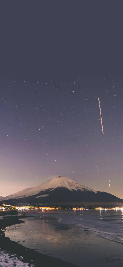 富士山日落夕阳 黄昏晚霞