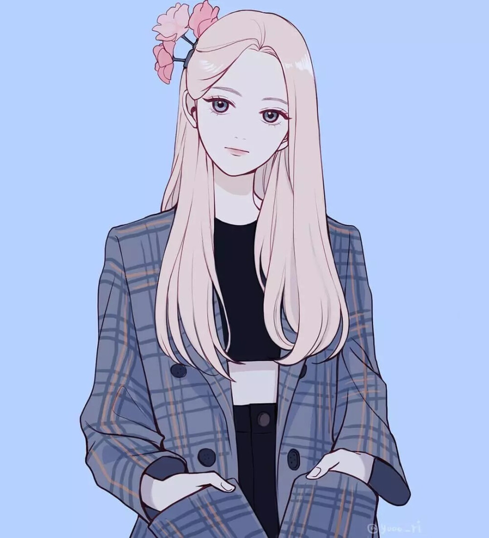 手绘女头像