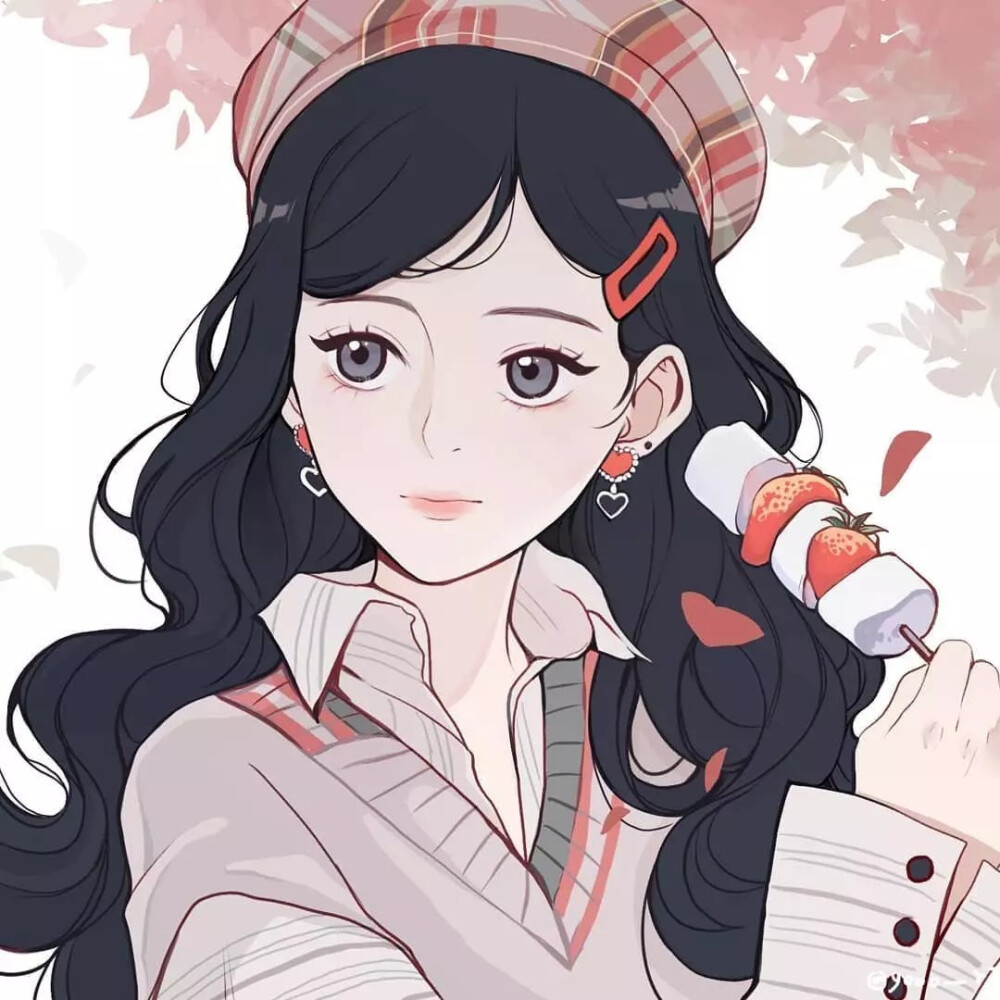 手绘女头像