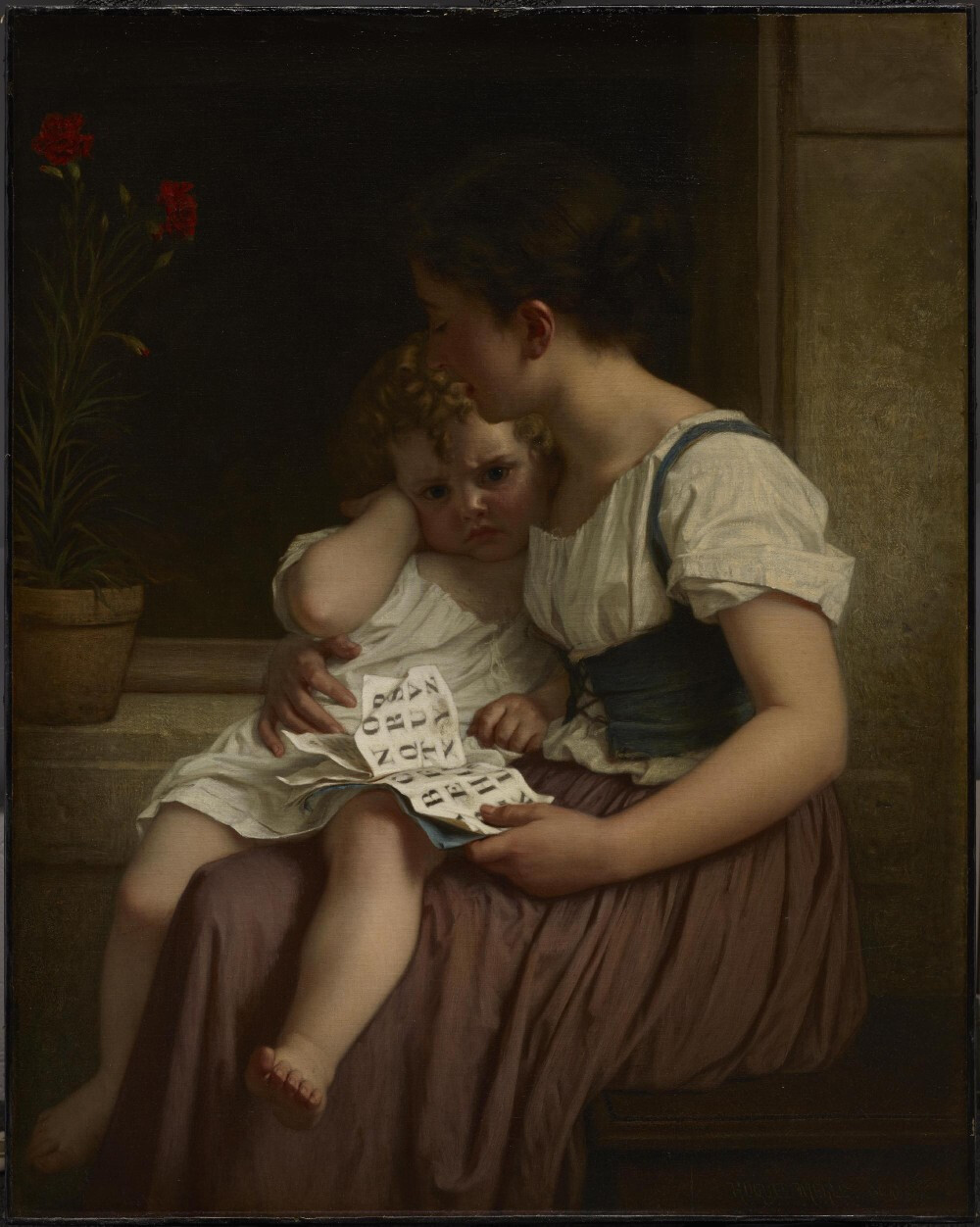 雨果·梅尔（Hugues Merle）绘画作品欣赏。