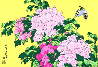 浮世绘风格插画