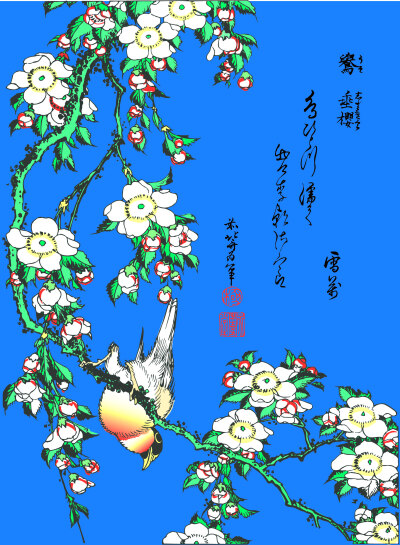 浮世绘风格插画