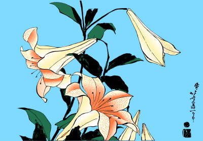 浮世绘风格插画