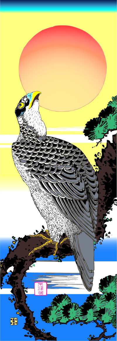 浮世绘风格插画