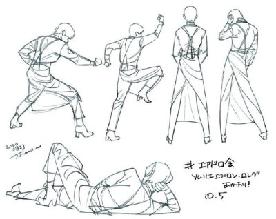 速写
角色动态练习
長江朋美