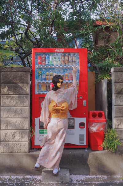 神社与樱花与你