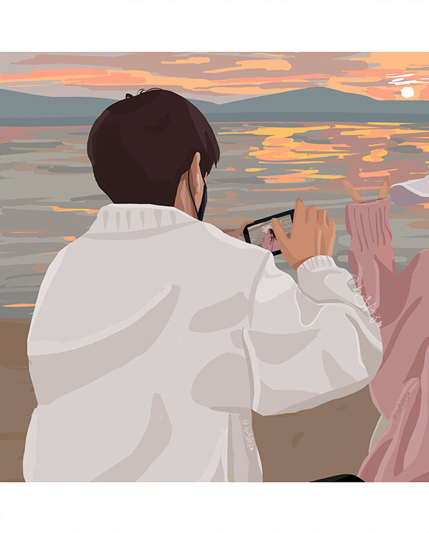 情侣头像
cr：big橙子插画 ​