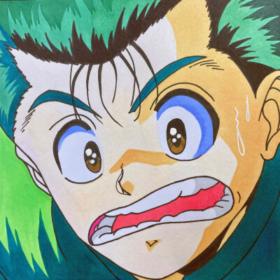 幽游白书 | 浦饭幽助，画画过程在抖音，快手，小红书：画渣亚琳儿