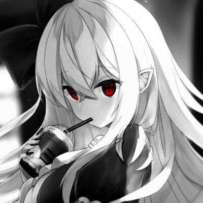 黑白头像|动漫女头|满月