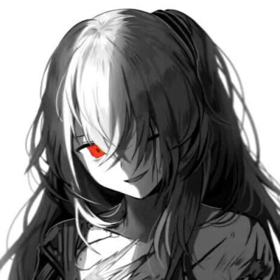 黑白头像|动漫女头|满月
