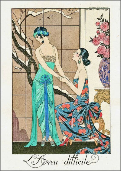 George Barbier
他是20世纪初法国伟大的插画家之一，
以描绘巴黎时装的装饰画而闻名，
同时还涉猎戏剧、电影、芭蕾舞的服饰设计。
