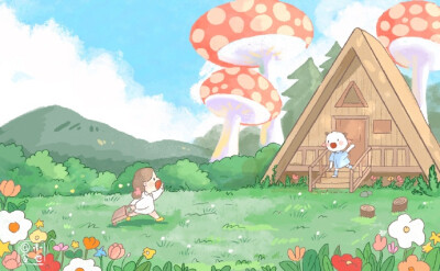 田园里的治愈时光
可可爱爱的插图画来啦
画师：@令小也