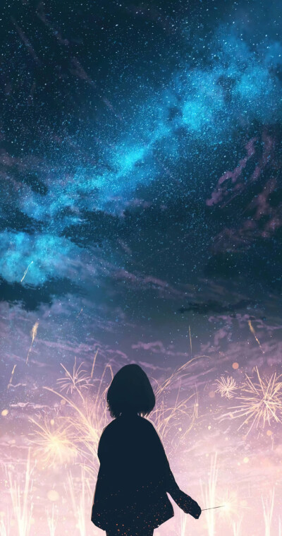 少女与星空