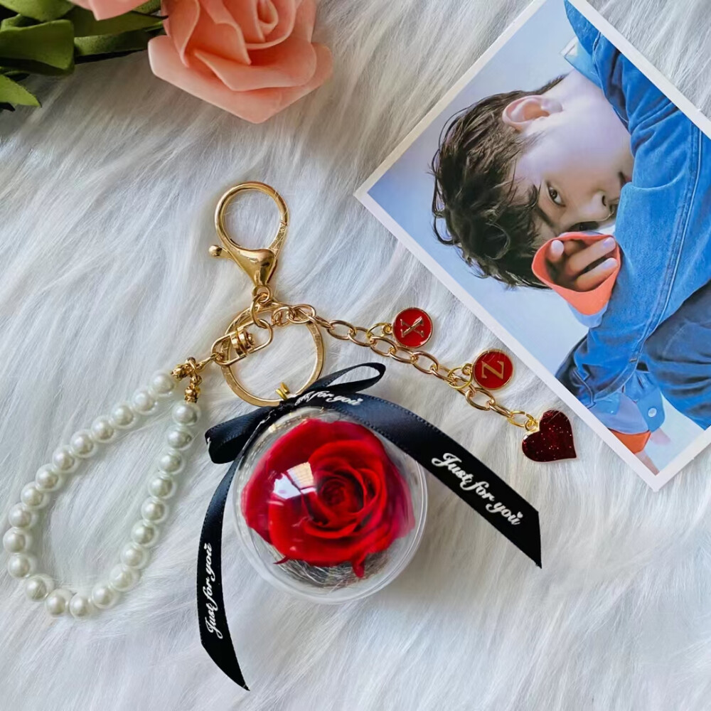 重庆红玫瑰❤️永生花钥匙扣✨