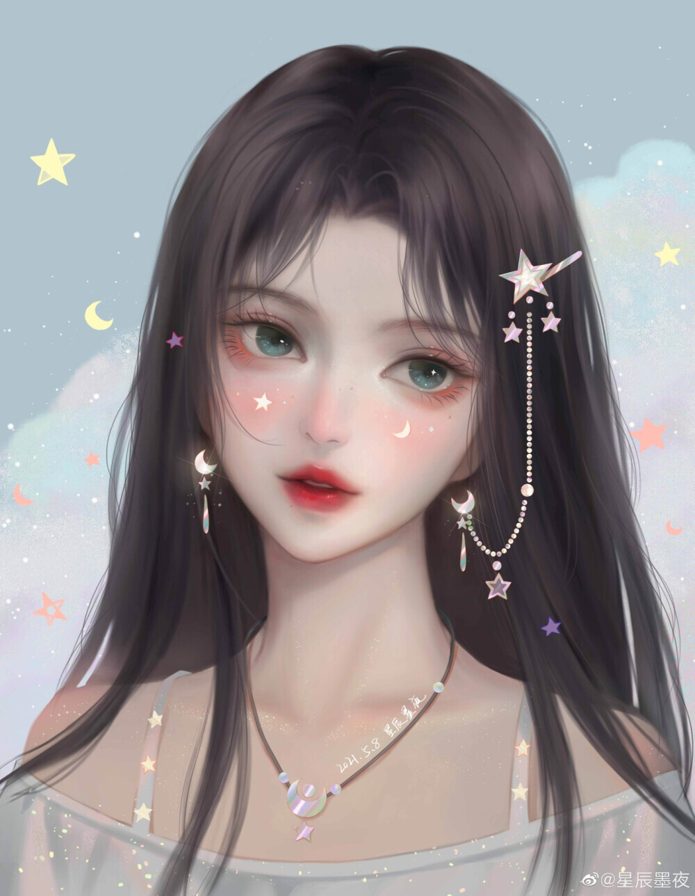 CG 插画 女生头像