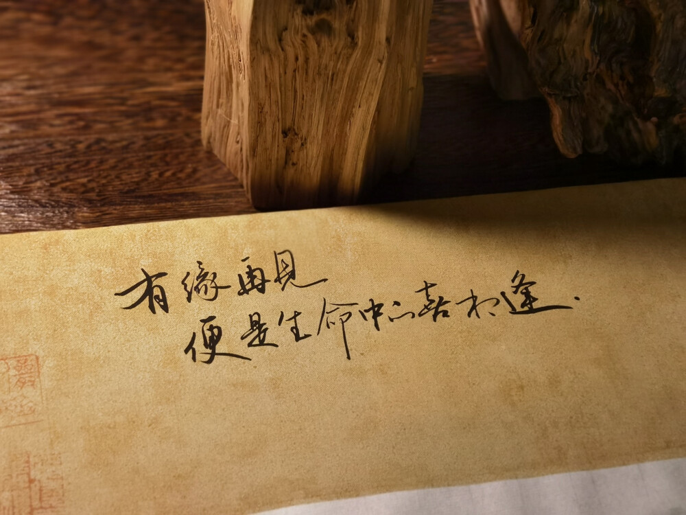 有缘再见，便是生命中的喜相逢。 ​​​
（图字by叹书）