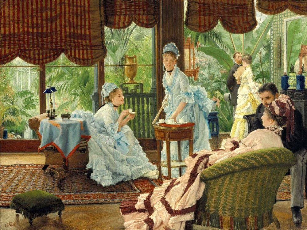 詹姆斯·天梭（James Tissot）绘画作品欣赏。