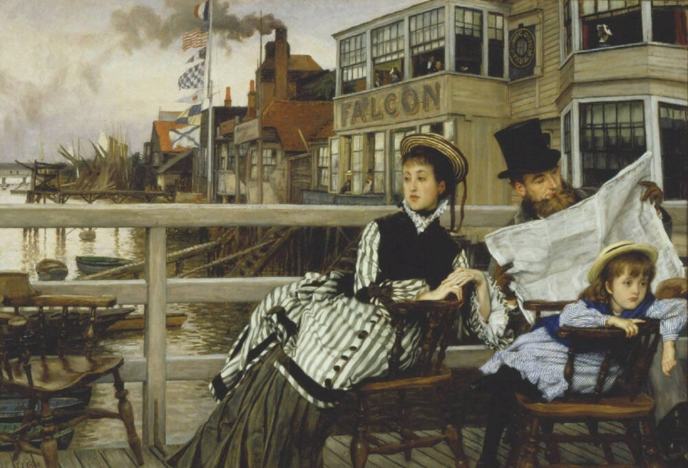 詹姆斯·天梭（James Tissot）绘画作品欣赏。