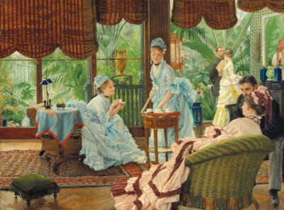 詹姆斯·天梭（James Tissot）绘画作品欣赏。