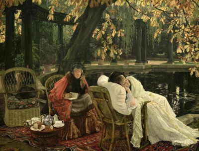 詹姆斯·天梭（James Tissot）绘画作品欣赏。