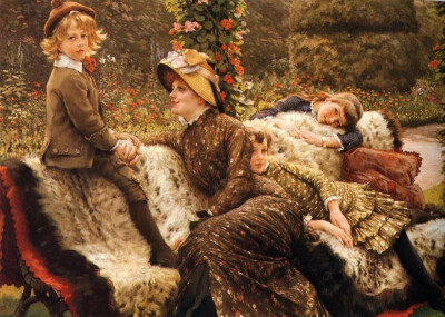 詹姆斯·天梭（James Tissot）绘画作品欣赏。