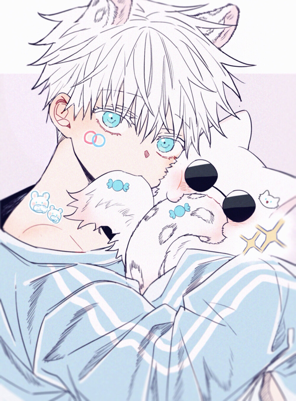 咒术回战#五条悟# 五条悟和五条悟喵喵 twitter:dmsco1803 6767