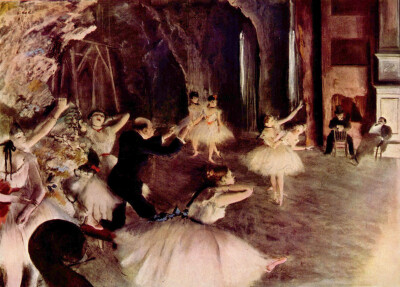舞台上的芭蕾排练，1874 年