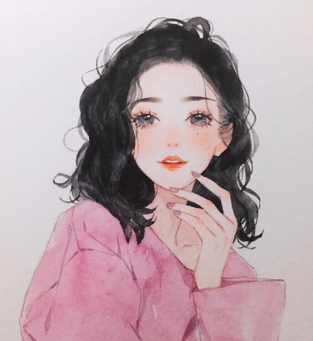 女生插画头像