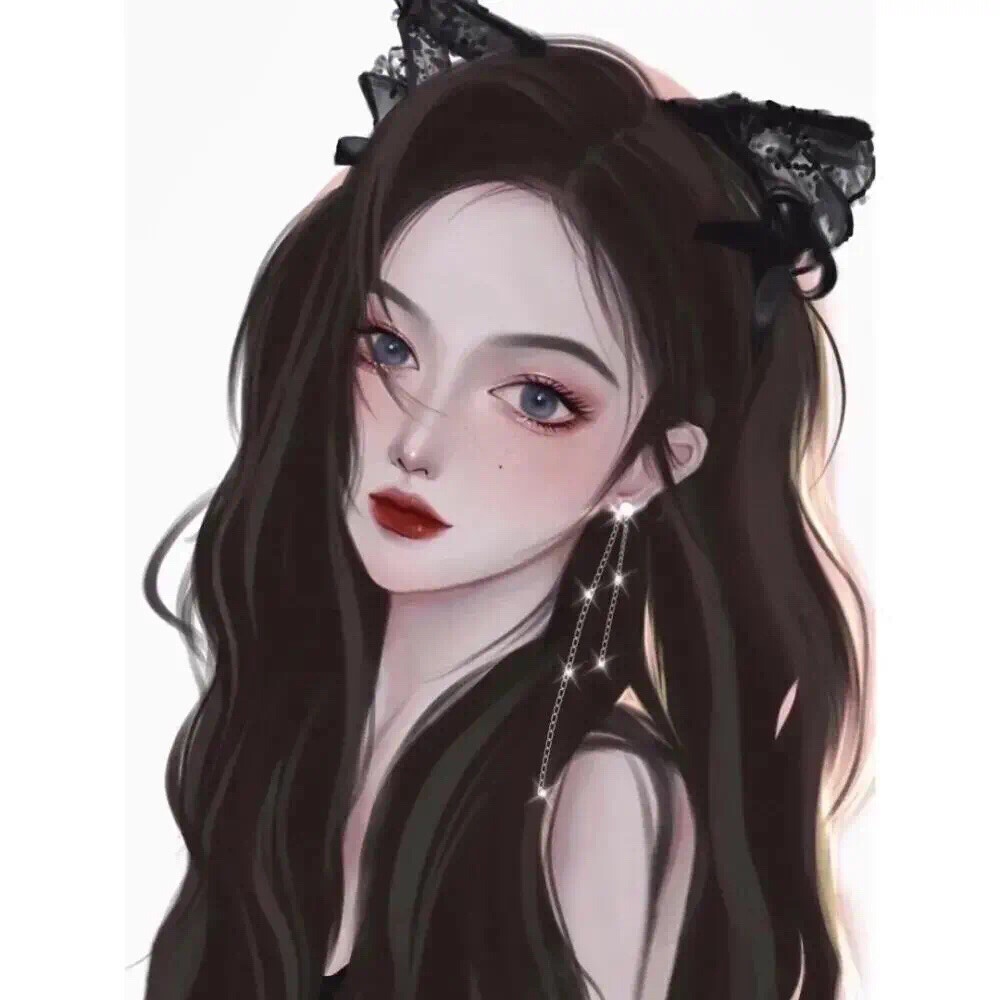 女生插画头像