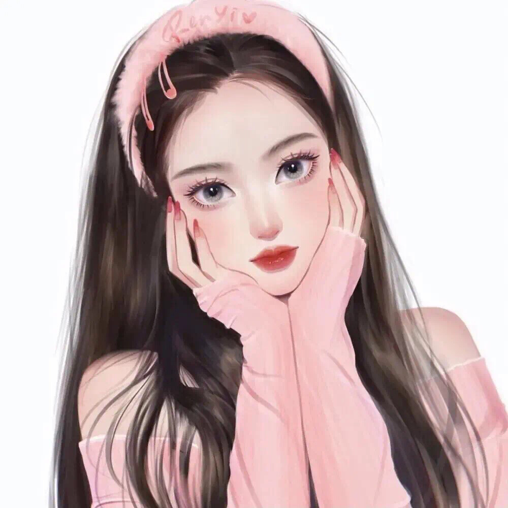女生插画头像