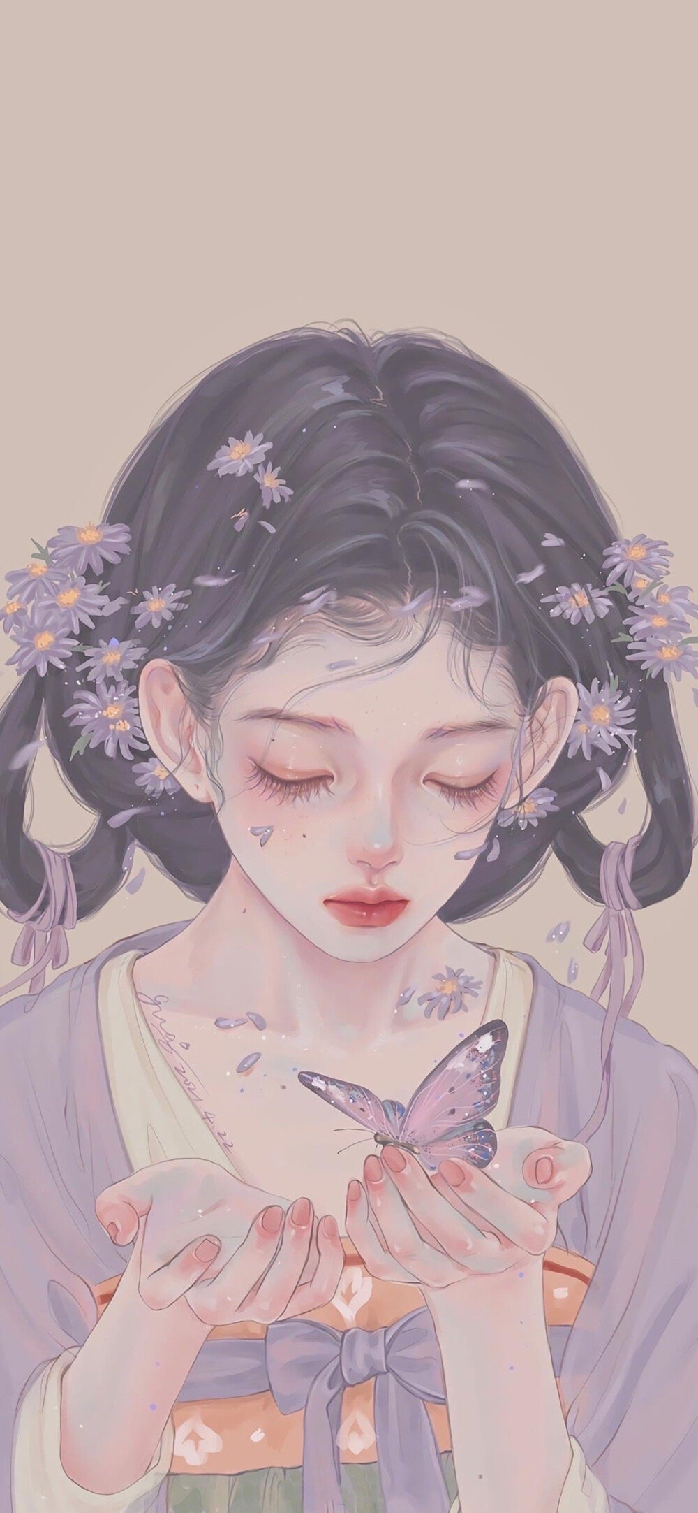 插画壁纸～少女心，美腻