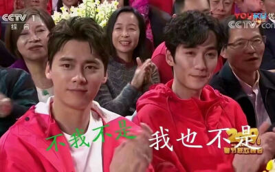 19年春晚关于盗笔影视剧的无聊小笑话。图源微博（或许有的是从空间存的我也记不清了）