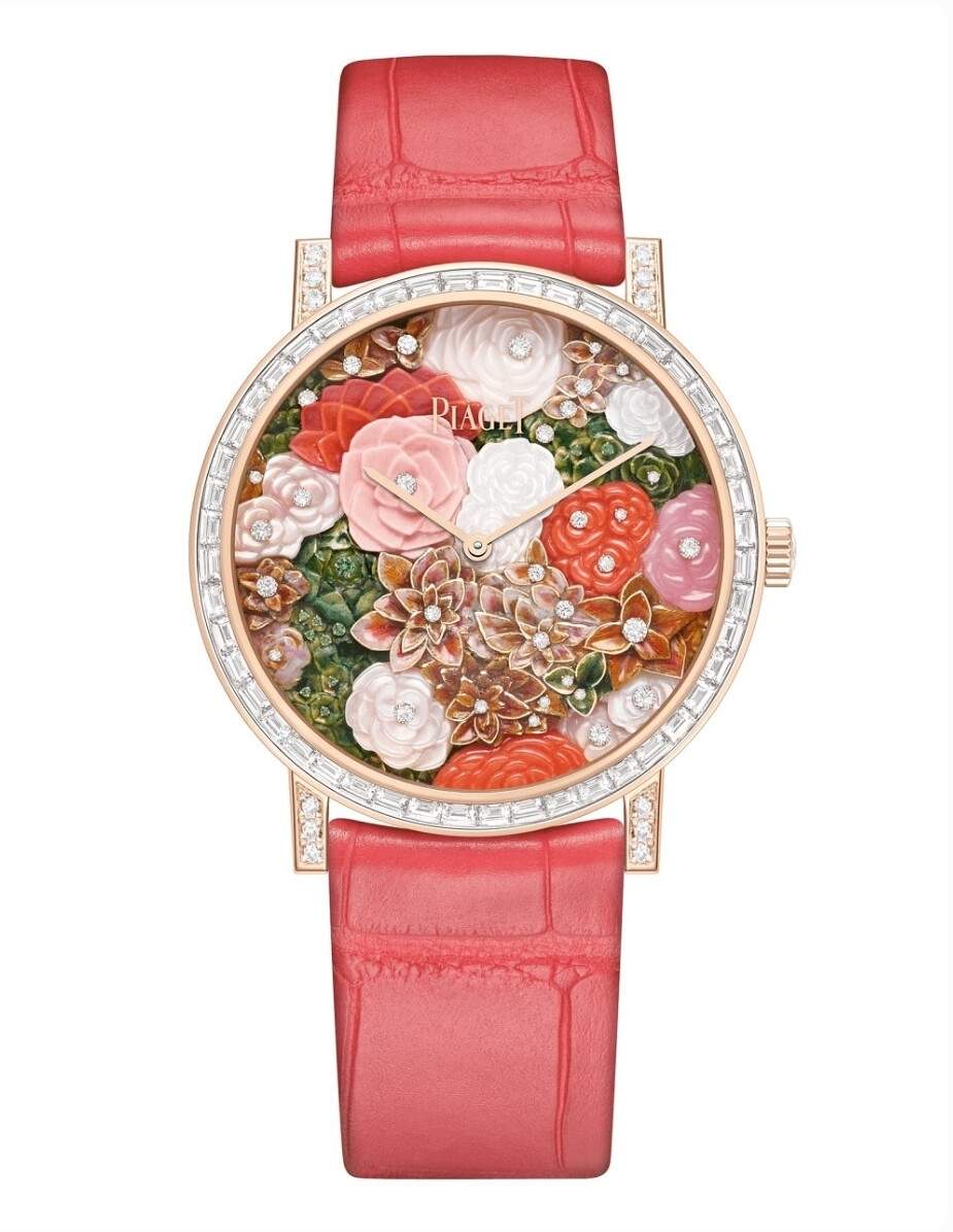 Piaget 推出 Altiplano 高级珠宝腕表：宝石雕刻玫瑰花园