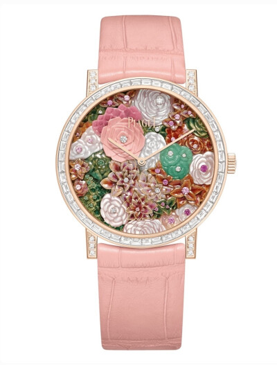 Piaget 推出 Altiplano 高级珠宝腕表：宝石雕刻玫瑰花园