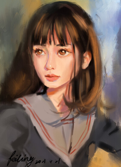 procreate色彩人像