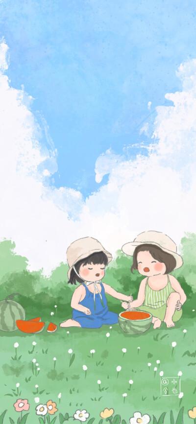 六月夏日手绘壁纸
画师 : @令小也