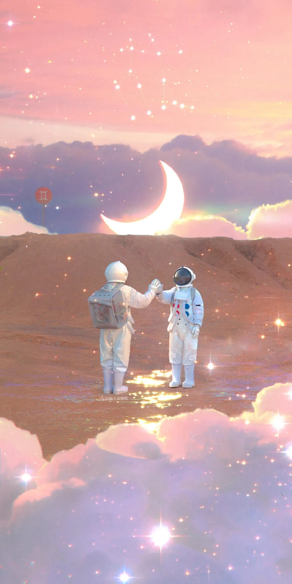 宇航员情侣壁纸图片