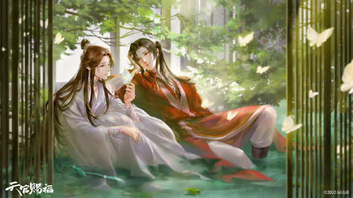 「天官赐福」花城&谢怜 绝美！（图源自微博侵删）