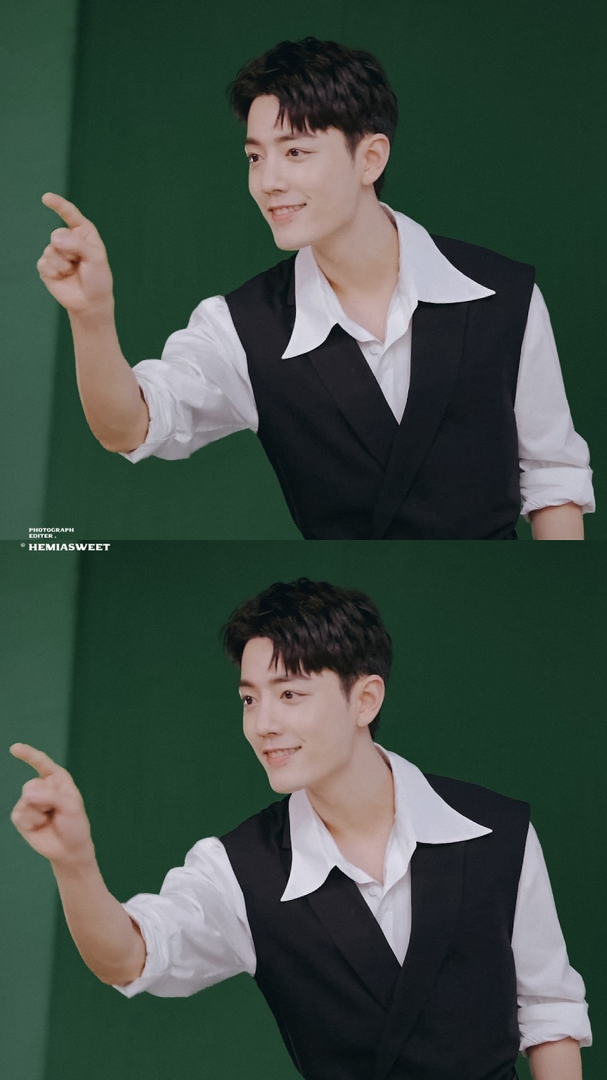 肖战 绿 壁纸背景