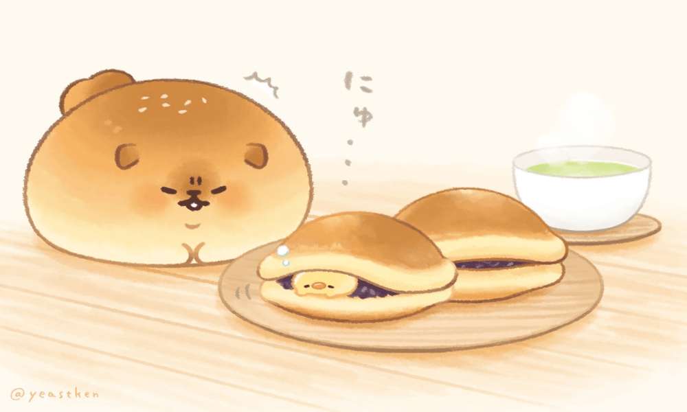 可爱卡通食物糕点插画