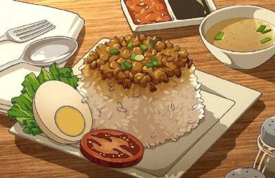 ——
动漫里的食物，喜欢吗？
画师:harousel ​​​​